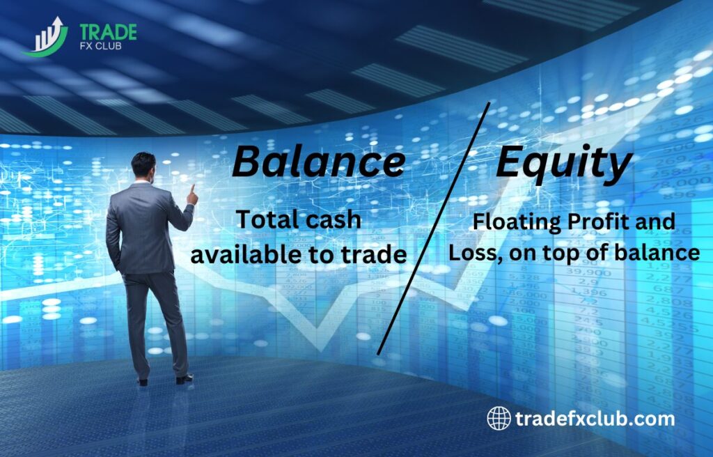 Difference of Balance and Equity in forex Trading.